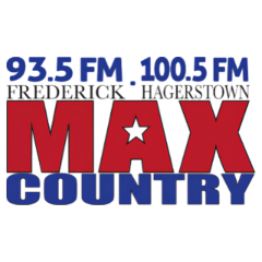 93.5 Hagerstown 100.5 Frederick Max Country Radio Station Logo